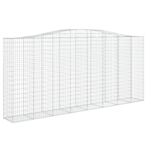 vidaXL Paniers &agrave; gabions arqu&eacute;s 10 pcs 400x50x180/200 cm Fer galvanis&eacute;