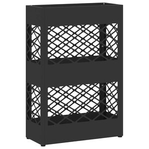 vidaXL Stand de Parapluie de Pluie Noir 28 x 12 x 41 cm Acier