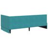 vidaXL Cadre de lit d'angle Turquoise 90 cm x 200 cm Velours