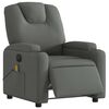 vidaXL Fauteuil inclinable de massage &eacute;lectrique gris fonc&eacute; tissu