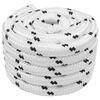 vidaXL Corde de bateau Blanc 25 m Polyester