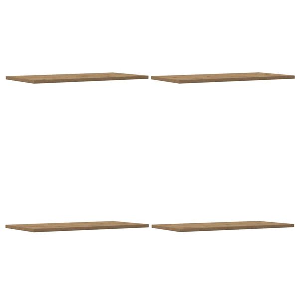 vidaXL &Eacute;tag&egrave;res murales 4 pcs ch&ecirc;ne artisanal 60x30x1,5 cm