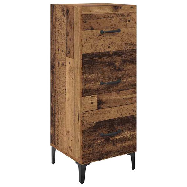 vidaXL Buffet Bois Ancien 34,5 x 34 x 90 cm Bois d'ing&eacute;nierie