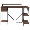 vidaXL Bureau Ch&ecirc;ne brun 120 x 79 x 86,5 cm Bois d'ing&eacute;nierie