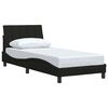 vidaXL Cadre de lit sans matelas Hanko noir 90x200 cm tissu