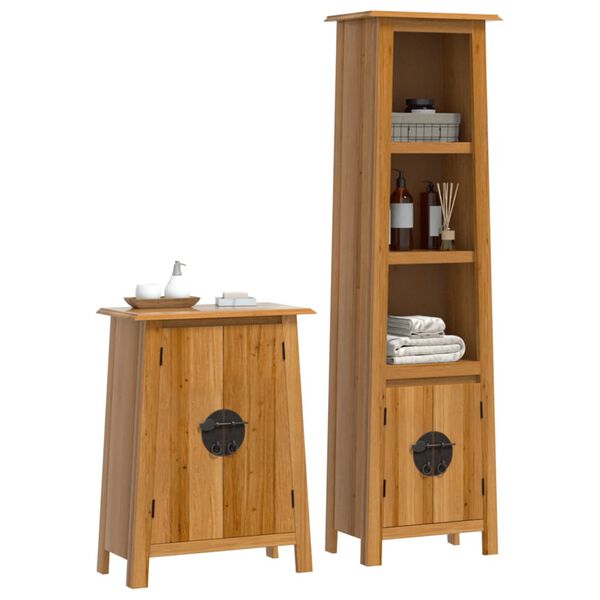 vidaXL Ensemble de meubles de salle de bain 2 pcs bois de pin massif