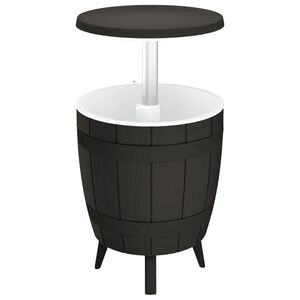 vidaXL Table &agrave; glaci&egrave;re 3 en 1 noir polypropyl&egrave;ne