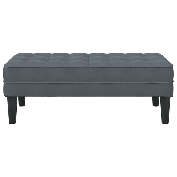 vidaXL banc Gris foncé 113 x 57 x 39 cm Velours