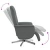 vidaXL Fauteuil inclinable avec repose-pieds gris foncé tissu
