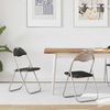 vidaXL Chaise pliante 2 pcs Noir et gris 48 x 43,5 x 81 cm Simili cuir