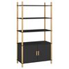 vidaXL Buffet haut Noir 80x40x153 cm Bois d'ing&eacute;nierie
