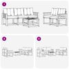 vidaXL Ensemble de canap&eacute;s d'ext&eacute;rieur 6 pcs Gris Naturel et Clair