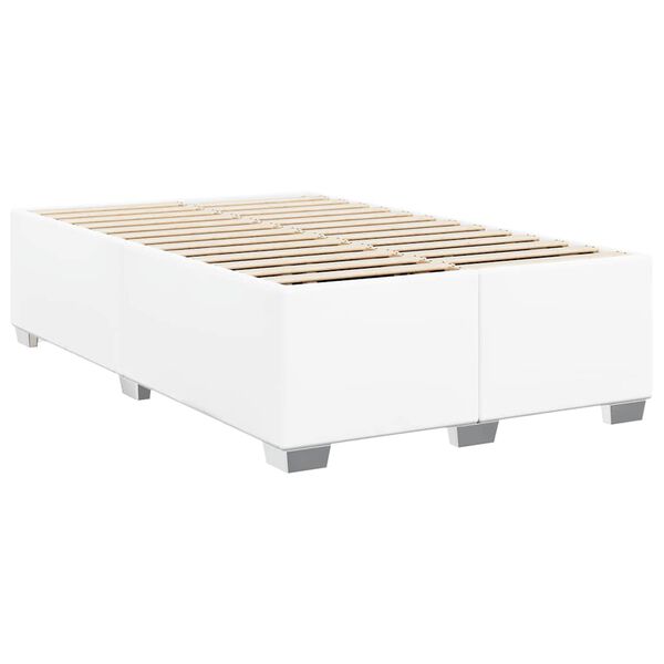 vidaXL Cadre de lit sans matelas blanc similicuir