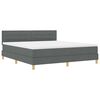 vidaXL Lit boxspring avec matelas Gris fonc&eacute; 180 x 200 cm tissu