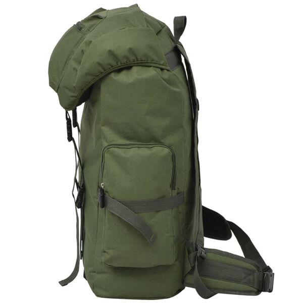 vidaXL Sac à dos en style d'armée 65 L Vert