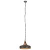vidaXL Lampe suspendue industrielle Gris Fer et bois solide 26 cm E27
