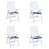 vidaXL Coussins de chaise de jardin lot de 4 50x50x4 cm