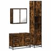 vidaXL Ensemble de meubles de salle de bain 3 pcs Ch&ecirc;ne fum&eacute;