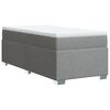 vidaXL Sommier &agrave; lattes de lit et matelas Gris clair 90x190 cm Tissu