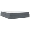 vidaXL Lit avec rangement et matelas Gris foncé 160 x 200 cm Velours