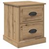 vidaXL Cabinet de chevet 2 pcs Ch&ecirc;ne artisanal 39 x 39 x 47.5 cm
