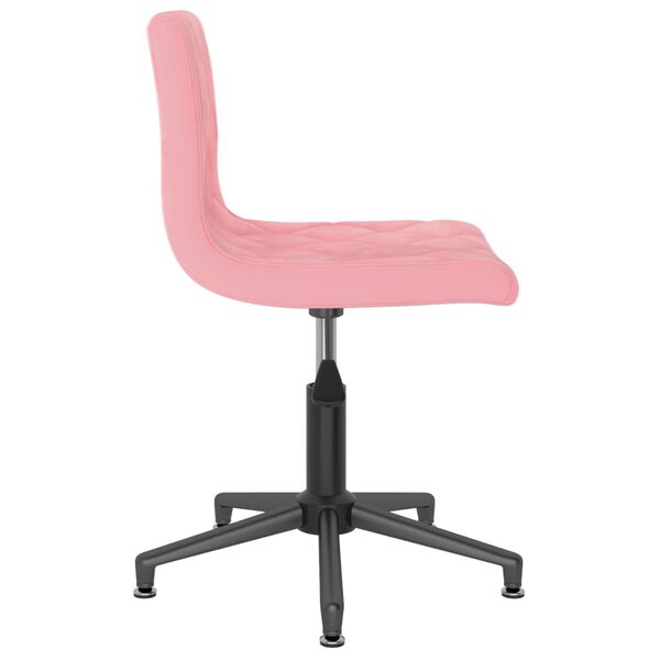 vidaXL Chaise pivotante de bureau Rose Velours