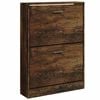 vidaXL Armoire &agrave; chaussures Ch&ecirc;ne fum&eacute; 59x17x81 cm Bois d'ing&eacute;nierie