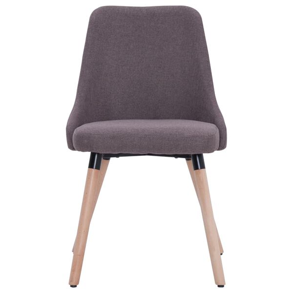 vidaXL Chaises &agrave; manger lot de 4 taupe tissu