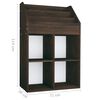 vidaXL Porte-revue pour enfants Ch&ecirc;ne fum&eacute; 71x30x114cm Bois ing&eacute;nierie