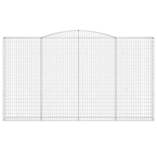 vidaXL Panier de gabions arqu&eacute; 400x30x220/240 cm Fer galvanis&eacute;