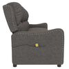 vidaXL Fauteuil de massage inclinable à 4 places gris clair tissu