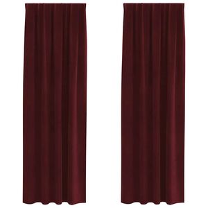 vidaXL Rideaux occultants 2 pcs Bordeaux 140 x 225 cm Velours