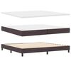vidaXL Lit &agrave; ressorts avec matelas Marron fonc&eacute; 200 x 200 cm tissu