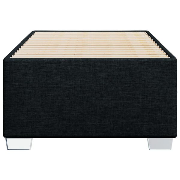 vidaXL Cadre de lit sans matelas noir 80x200 cm tissu