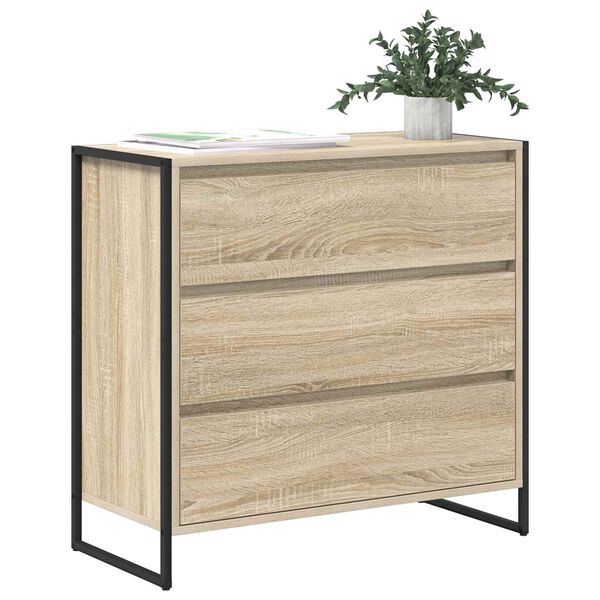 vidaXL Buffet avec tiroir Sonoma 79 x 36 x 75.5 cm Bois d'ing&eacute;nierie