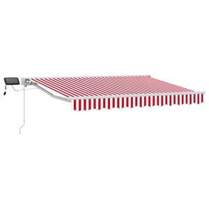 vidaXL Cadre de store manuel avec LEDs Rouge et Blanc 2,5 x 2 m
