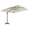 vidaXL Parasol de jardin déporté avec mât en aluminium 300 x 300 cm Sable