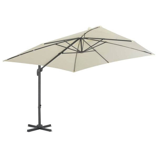 vidaXL Parasol de jardin déporté avec mât en aluminium 300 x 300 cm Sable