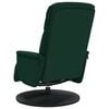 vidaXL Fauteuil inclinable avec repose-pied vert foncé velours