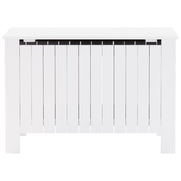 vidaXL Bo&icirc;te de rangement avec couvercle RANA blanc bois massif de pin