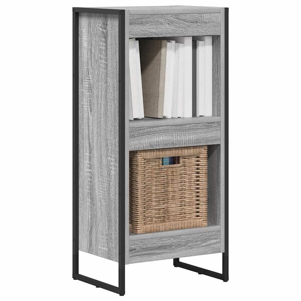 vidaXL Biblioth&egrave;que Gris Sonoma 80 x 30 x 155 cm Bois d'ing&eacute;nierie