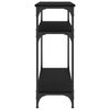 vidaXL Table console noir 75x29x75 cm bois d'ingénierie