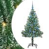 vidaXL Arbre de No&euml;l artificiel floconn&eacute; de neige avec lumi&egrave;re LED