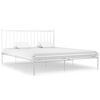 vidaXL Cadre de lit sans matelas blanc m&eacute;tal 200x200 cm