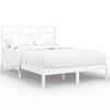 vidaXL Cadre de lit sans matelas blanc bois massif 120x200 cm