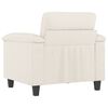 vidaXL Fauteuil Cr&egrave;me 60 cm Similicuir