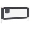 vidaXL Barri&egrave;re de s&eacute;curit&eacute; de lit d'enfant Gris fonc&eacute; 180x25 cm Tissu