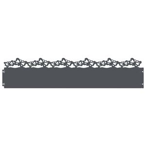 vidaXL Bordures de pelouse 10 pc 103 x 0,05 x 22 cm Acier Anthracite