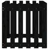 vidaXL Jardinière avec design de clôture noir 60x60x60 cm pin massif