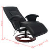 vidaXL Fauteuil de massage shiatsu Noir Similicuir